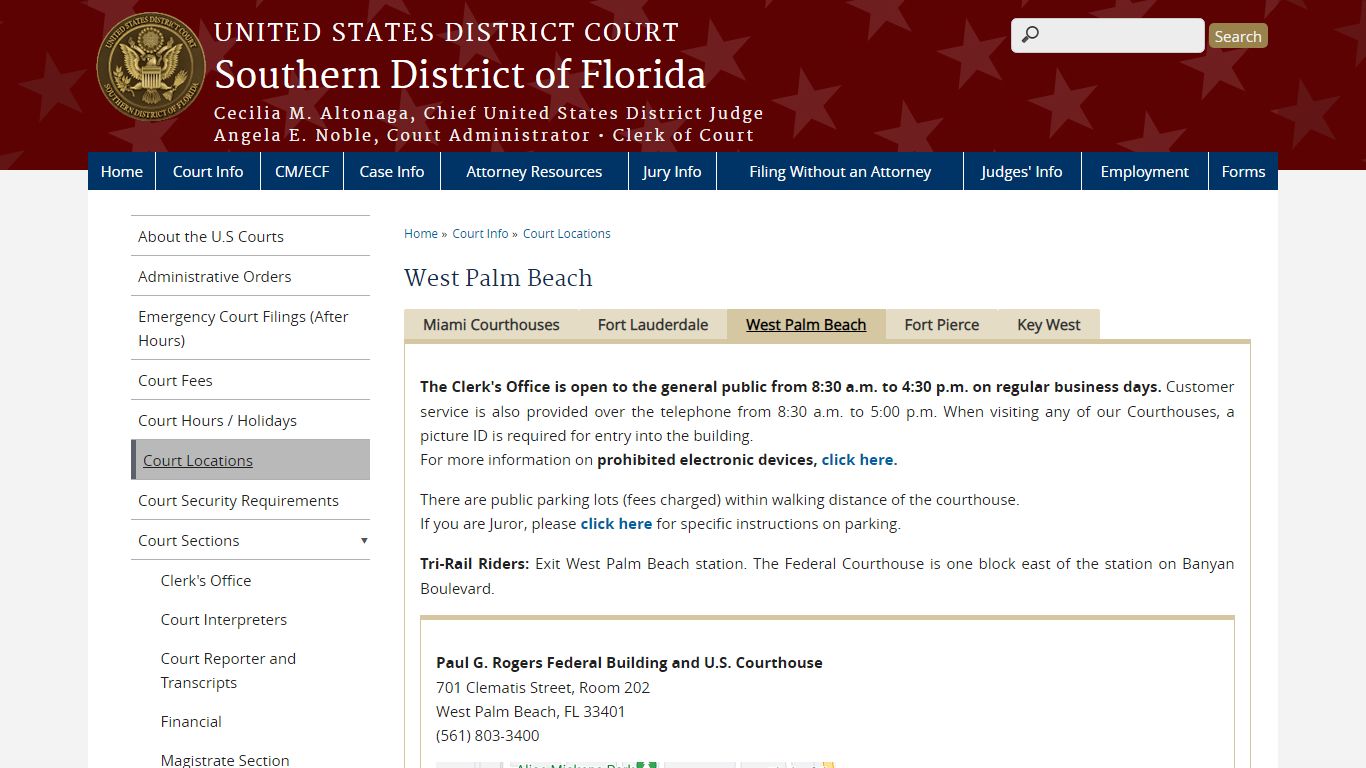 West Palm Beach | Southern District of Florida - United States Courts