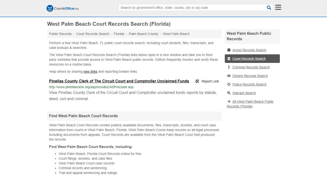 Court Records Search - West Palm Beach, FL (Adoptions, Criminal, Child ...